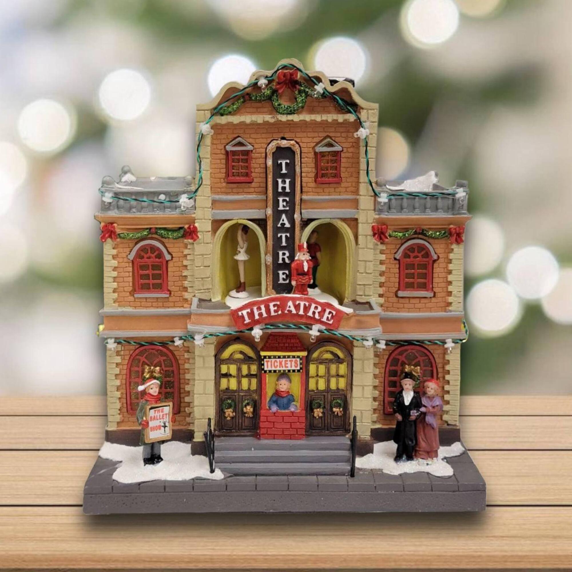 Wizardi 19.75" Christmas Village Theatre Decoration